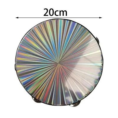 8 Inch Alat Musik Tamborin Tambourine Hologram Plastik Kecrekan Tambourine Tamborine