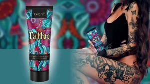 Onyx Tattoo Tanning Lotion - Indoor Accelerator with Bronzer and Tattoo Fade Protection Formula - Dark Tan for Tanning Beds and Hydrating Fade Defense Long-Lasting Results 6.76 Fl Oz