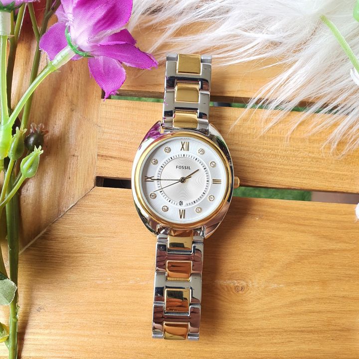 Guaranteed Original Original Fossil Gabby Three Hand Date Two Tone Gold Silver Stainless Steel Women s Watch ES5071 With 1 Year Warranty For Mechanism Lazada PH