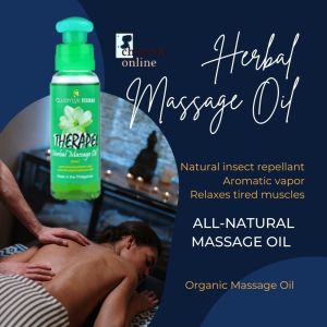 Therapel Herbal Massage Oil: Natural Mosquito Repellent & Massage Oil