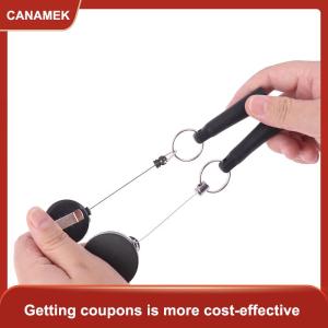 【CANAMEK 】 Camping Heavy Duty Retractable Pen Cap Pull Keychain Holder Reel Carpenter Pencils Anti Lost Rope Key Ring Chain Belt Clip