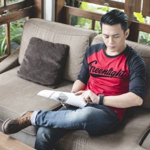 kaos distro sablon depan belakang pria dewasa ariel noah / kaos  sablon depan belakang dgreen