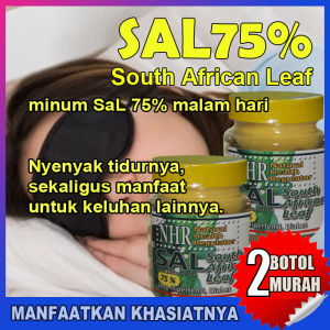 NHR South African Leaf (SAL) 75% 2 botol (99 kapsul/botol) untuk penderita diabet (gula kencing manis) darah tinggi (tensi) tenggorokan gatal (batuk)