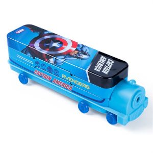 CMIEWN5 รูปทรงรถไฟ กล่องดินสอสำหรับรถบัส ความจุมาก หลายชั้น กล่องใส่เครื่องเขียน การ์ตูนลายการ์ตูน ที่เหลาดินสอ กล่องปากกานักเรียน โรงเรียนประถมศึกษาตอนต้น