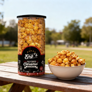 Engs Popcorn Fully Coated Caramel and Product