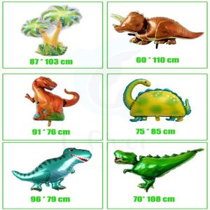 【COD】113pcs Dinosaur Theme Birthday Decoration set Dinosaur Foil Balloons+Banner+Rain Silk Curtain+Latex Balloon Set Childrens Birthday Party Supplies Green Birthday Party Theme For Kids Birthday Party Decorations 40 inch large aluminum film balloon set
