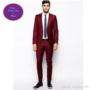 Jas pria - Setelan Jas dan Celana - Jas Pesta Pria Exclusive - merah maroon