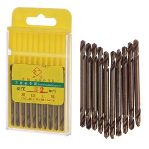 1/8" M35 HSS Jobber Length Twist Heavy Duty Drilling for Cast Iron Heat-Treated 10 Pieces/set Durable