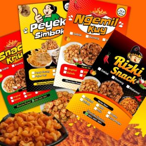 Sticker/Lebel 100 Pcs Logo Sendiri/ Logo Makanan Sticker/ Lebel Sticker Makanan Jualan