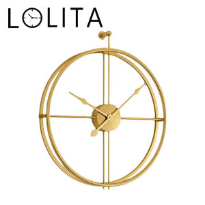 52cm Nordic Double Layer Creative Fashion Wrought Iron Wall Clock Living Room Simple Clock Craft Clock