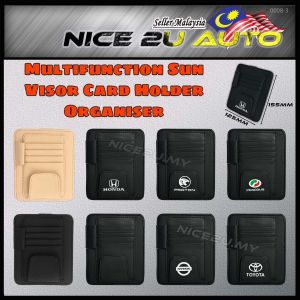 Proton Perodua Honda Toyota PU Leather Multi Function Car Sun Visor Organizer Pouch Bag Card Storage Holder/ Tissue Box