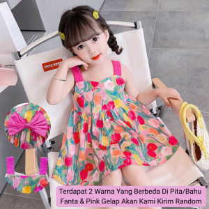 ByKiddos - Dress Anak Perempuan Musim Panas / Tanktop Dress Anak Perempuan / Summer Dress Gemes