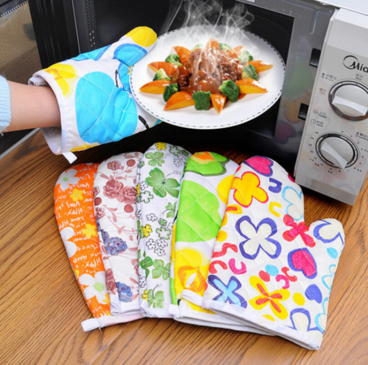ZNDUO Oven Mitts And Pot Holders Sets, Abstract Native Folk Lines Pattern Non Slip Cooking Oven Mitt