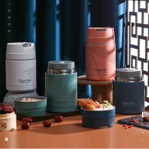 800ml 1000ml Portable Food Grade 304 Stainless Steel Vacuum Insulated Food Jar With Spoon Food Container Thermal Thermos jar 800ml 304不锈钢焖烧杯 Bekas Makanan Tahan Panas