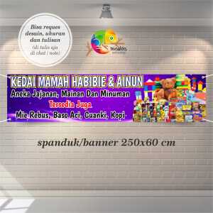 Cetak Spanduk Banner Kedai Jajanan