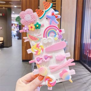 Hair Clip Fruit Cute Kids Women Korean Style Klip Rambut Budak Cartoon Baby Kids Flower 新款韩版女宝宝发饰糖果色BB夹可爱花朵动物发卡儿童水果发夹头