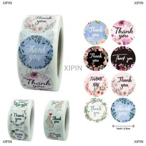 [COD] XIPIN สติกเกอร์ขอบคุณดอกไม้ติดฉลากของขวัญสติกเกอร์บรรจุภัณฑ์สำหรับงานเลี้ยงวันเกิดงานแต่งงาน