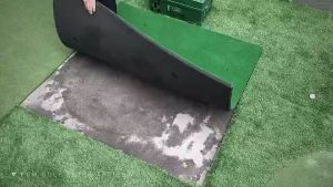1m x 1m 1.25m 1.5m PGM Artificial Grass Golf Hitting Mat with High Elastic Anti-Slip EVA Bottom Thickness 10mm 20mm Golf Carpet for Driving Range Swing Practice
