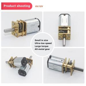 Compact 6V/12V 100RPM Motor Metal for Small Robot Development Slow Speed High Torque
