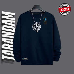 Tarandam Jaya - sweater Crewneck pria wanita Stone Island Terlaris Kota Bandung crewnek hitam motif terbaru-sweter distro pria wanita motif terbaru Switer Crunek Oversize Cowok Cewek Kekinian Bahan Katun Tebal Adem Dan Lembut Gramasi 280