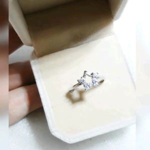 Cincin perak asli 925 lapis mas putih ANTI KARAT KWALITAS IMPORT C45