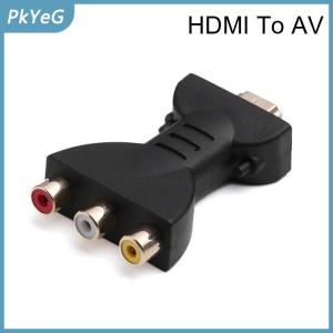 PkYeG Bộ chuyển đổi tín hiệu kỹ thuật số AV 1080P HDMI sang VGA Cáp âm thanh video HDMI sang AV RCA