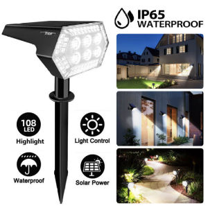 32LED Super Bright Solar Spotlights IP65 Waterproof Outdoor Lighting Lawn Lamp 3 Lighting Mode Garden Park Community Landscape Warm White Color Decorative Lights