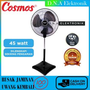 Kipas Angin Berdiri Cosmos 16 SDB Standing Fan 16 Inch Cosmos 16 SDB Kipas Angin Hitam Kipas Angin Stand / Berdiri Kaki Kotak 16 Inch / 40 cm / 16SDB / 16 SDB