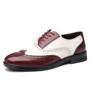 Leather brogue men driving formal shoes Italian designer dress shoes men wedding party fashion big size men Oxfords shoes men lace up