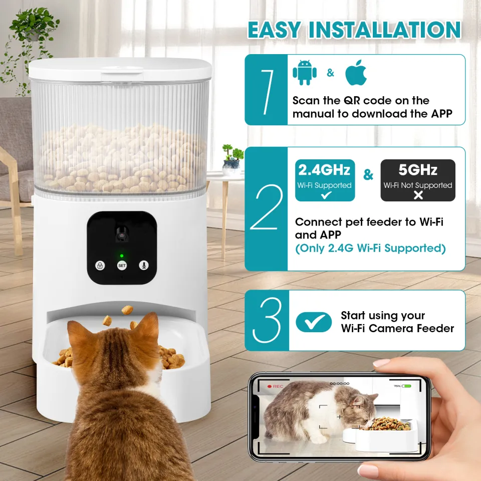 Automatic cat feeder with app best sale