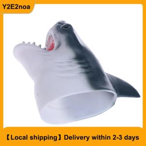 【Local shipping】 Shark Arm Glove Hand Puppet Toy Soft Rubber Shark Glove Interactive Toy