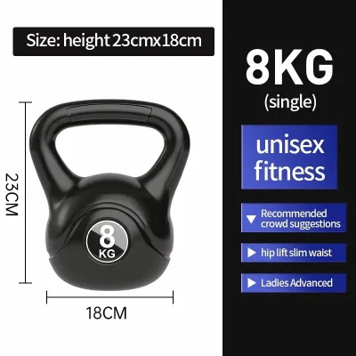 【Local Delivery】Premium Fitness Kettlebell Gym Training Plastic Coated Kettlebell Dumbbell Weightlifting壶铃 Popular fitness Primary equipment for weight lifting Kettle bell for exercising and building muscles.