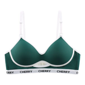 Maldita X  Seamless Bra Fashion Letter Thin Cup Bra Summer No Padding Breathable Solid Color Wireless Bralette Push Up Brassiere Seamless Lingerie