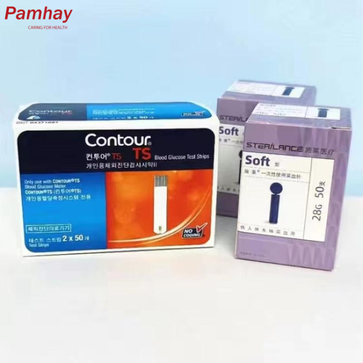 Bayer Contour TS Blood Glucose Test Strips 100s + 100s Lancets ( Exp30