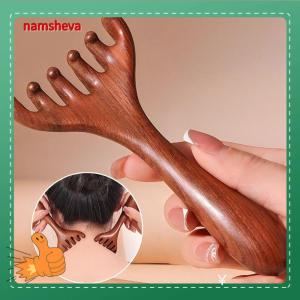 NAMSHEVA Anti-static Head Meridian Massage Comb Handheld Wide Tooth Long Handle Comb  Six-Claw Back Scratcher for Promote Blood Circulation