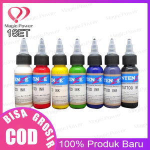 7 Botol 30ml Tinta Tato 7warna Makeup Semi-permanen Profesional Tahan Lama