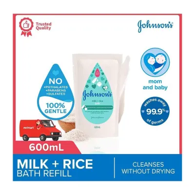 Johnsons Baby Milk + Rice Bath Refill