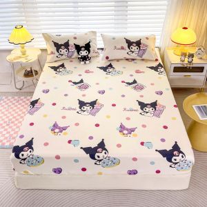 Dansunreve Sanrio Bedsheet Washed Cotton Kuriomi Cinnamoroll Melody Bedsheet Single Queen King