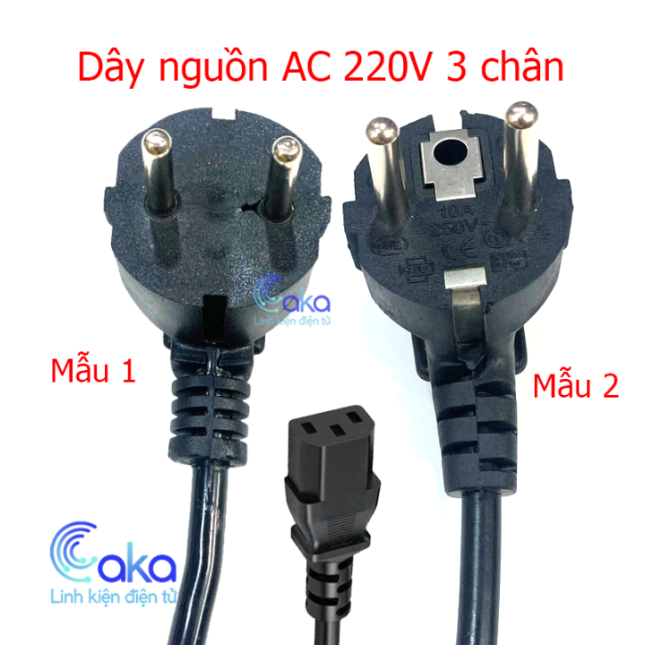 Dây nguồn AC 220V 10A 1.5M - Dây nguồn máy tính, máy in, nồi cơm và các ...