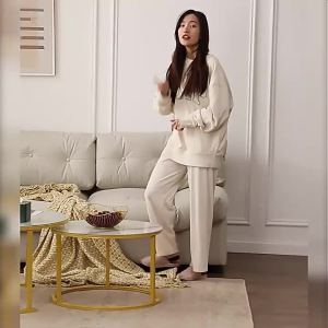 Coffee Table Living Room Creative Home Italian round Suit Small Apartment Imitation Marble ins Light Luxury Iron Tea Table Edge