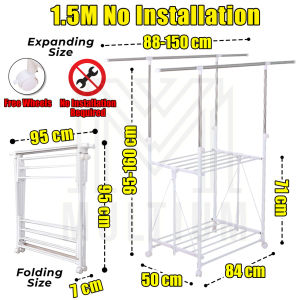 Upgraded H Type Laundry Racks for Hanging and Drying Clothes | Retractable Laundry Drying Rack | Clothing Rack | Clothes Hanger Rack | Laundry Drying Outdoor Rack | Clothes Drying Rack | Laundry Rack