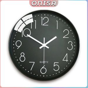 Onisa Wall Clock Silent Non-Ticking Round Wall Clock Modern Simple Style Fashion Watch