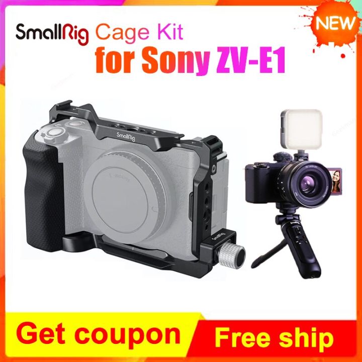 Cage Kit SmallRig Per Sony ZV-E1 - Con Impugnatura In Silicone, Fermacavo HDMI E Piastra Arca - Foto 4