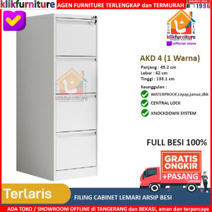 KLIKFURNITURE Filing Cabinet Besi 4 Laci / Filling Kabinet Besi 4 Susun AKD4