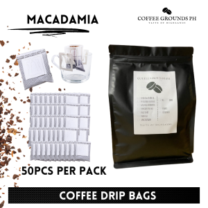 Coffee Grounds PH - Macadamia Drip Bag 50pcs | Coffee Drip 13g Instant Brew Pour Over Brewing Method