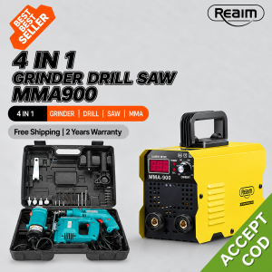 REAIM 4IN1 Welding Machine Set with Angle Grinder Impact Drill Circular Saw Portable IGBT Inverter Power Tools