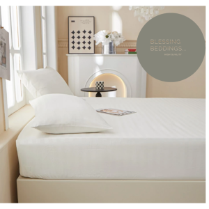 3in1 Bed Sheet fully Garterized Plain White [Bed Cover only]