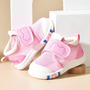 224Mobely Baby Shoes Mesh Breathable Flats Shoes Non-Slip Soled Sneaker Shoes For 0-3years Baby Boys Girls