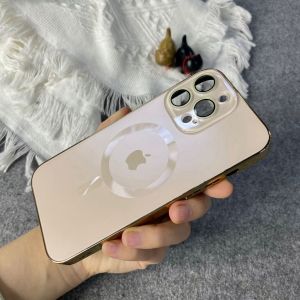 CASE ELECTROPLATING METALIC MAGSAFE IPHONE 11/IPHONE 12/IPHONE 13/IPHONE 14 PRO MAX/IPHONE 14/IPHONE 11 PRO MAX/IPHONE 12 PRO MAX/IPHONE 13 PRO MAX/ PLUS LENS GUARD PROTECTOR FULL COVER
