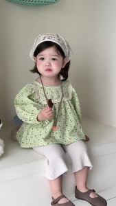 Girls Doll Shirt and Leggings Set for Spring 2026 Baby clothes Korean-style childrens clothing two-piece set for kids